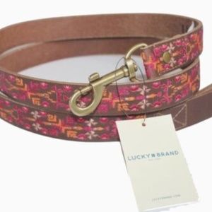 LUCKY BRAND AZTEC DESIGN DOG LEASH 5' NWT